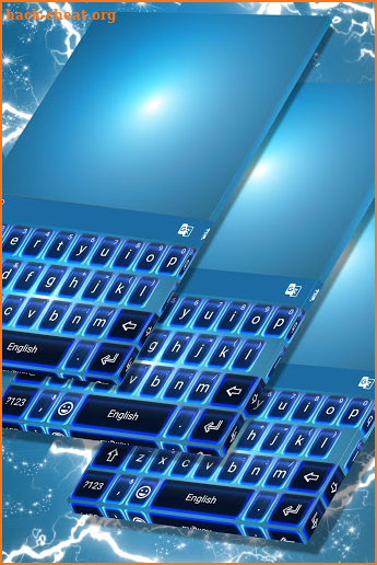 Blue Keyboard Glow Theme screenshot