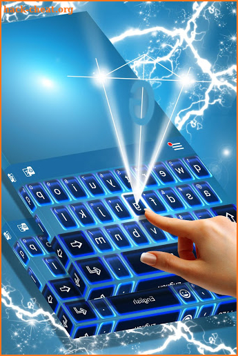 Blue Keyboard Glow Theme screenshot