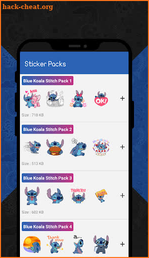 Blue Koala Stitch Stickers for WhatsApp screenshot