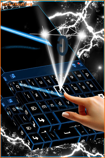 Blue Laser Keyboard Theme screenshot