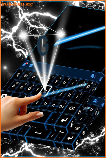 Blue Laser Keyboard Theme screenshot