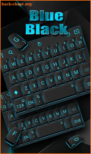 Blue Light Black Keyboard Theme screenshot