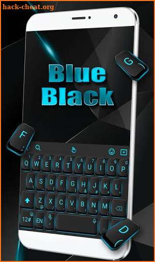 Blue Light Black Keyboard Theme screenshot