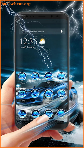 Blue Lightning Cool Car theme & wallpapers screenshot