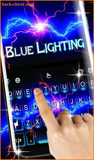 Blue Lightning Keyboard Theme screenshot