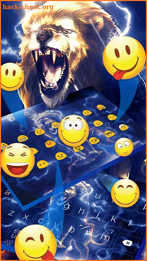 Blue Lightning Lion keyboarded screenshot