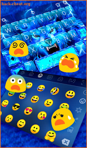 Blue Lightning Wolf Keyboard Theme screenshot