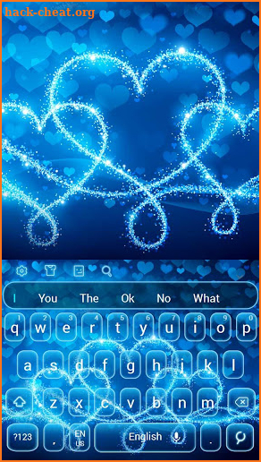 Blue Love Light Keyboard Theme screenshot