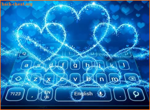 Blue Love Light Keyboard Theme screenshot