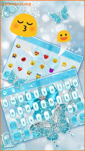 Blue Luxury Diamond Bow Tower Keyboard screenshot