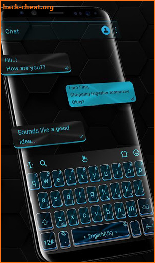Blue Metal Keyboard Theme screenshot