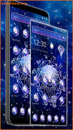 Blue Nebula Galaxy Theme screenshot