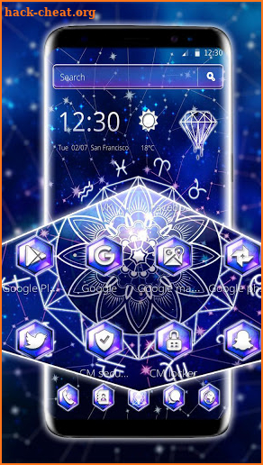 Blue Nebula Galaxy Theme screenshot