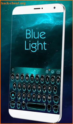 Blue Neon Light Keyboard Theme screenshot
