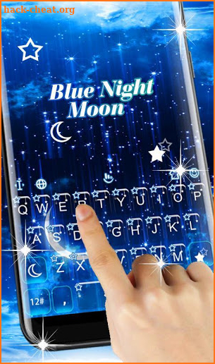 Blue Night Moon Keyboard Theme screenshot