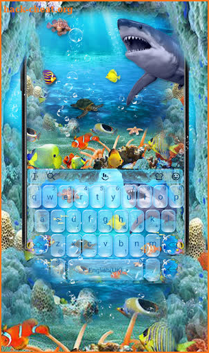 Blue Ocean Aquarium Keyboard Theme screenshot