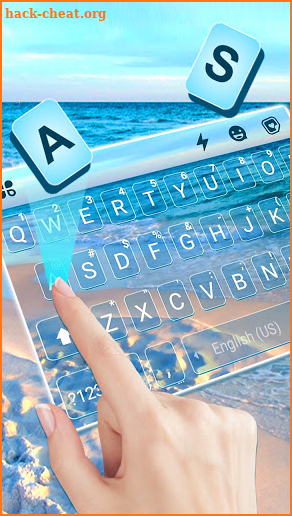 Blue Ocean Beach Keyboard Theme screenshot