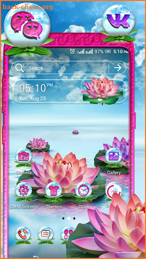 Blue Ocean Lotus Launcher Theme screenshot