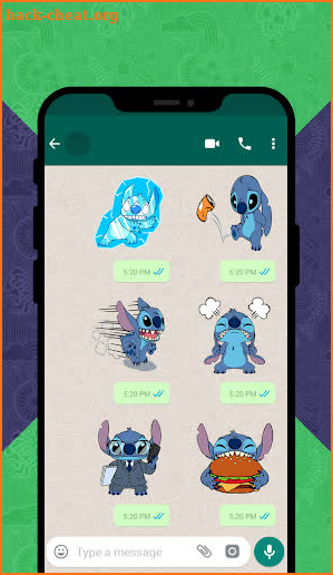 Blue Panda Stitch Stickers for WhatsApp screenshot