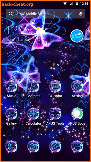 Blue Purple Beautiful Butterfly Free Theme screenshot