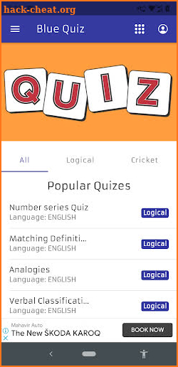 Blue Quiz screenshot