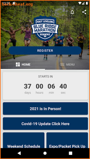 Blue Ridge Marathon 2021 screenshot