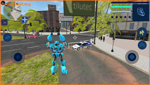 Blue Robot Car Transforme Futuristic Supercar Hero screenshot