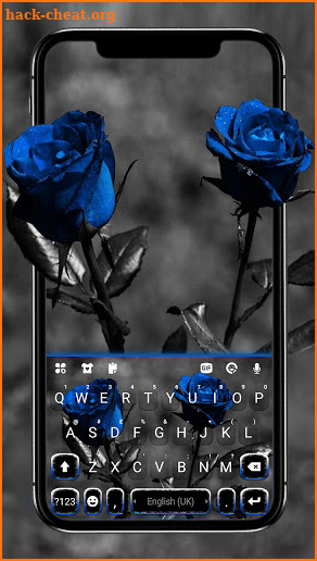 Blue Roses Keyboard Background screenshot