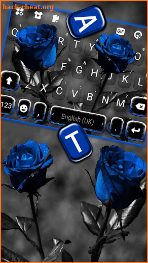 Blue Roses Keyboard Background screenshot