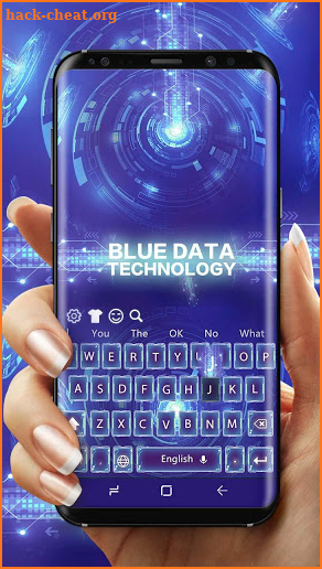 Blue Sci-fi Fantasy Keyboard Theme screenshot