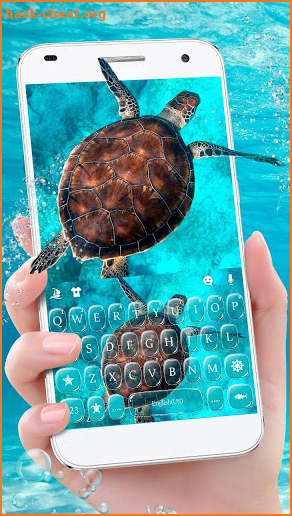 Blue Sea Turtle Keyboard Theme screenshot