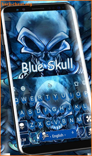 Blue Skull Keyboard Theme screenshot