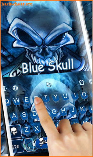 Blue Skull Keyboard Theme screenshot