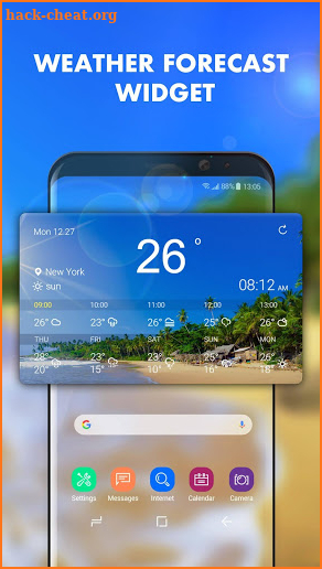 Blue sky forecast widget theme&clock screenshot