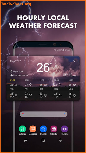 Blue sky forecast widget theme&clock screenshot