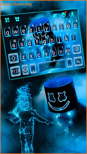 Blue Smoke Cool Dj Keyboard Theme screenshot