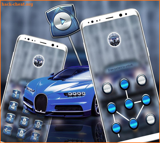 Blue Sport Car Launcher Theme screenshot