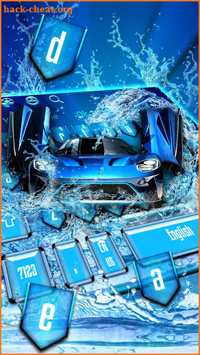 Blue Sports Racing Car Keyboard screenshot