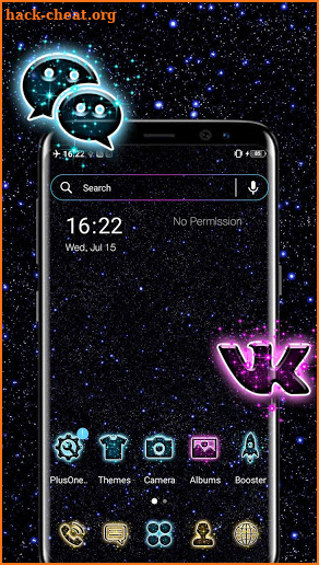 Blue Star Galaxy Theme screenshot