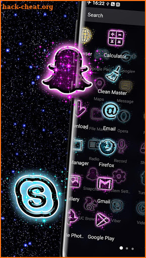 Blue Star Galaxy Theme screenshot