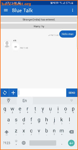 Blue Talk (Random Stranger Chat) screenshot