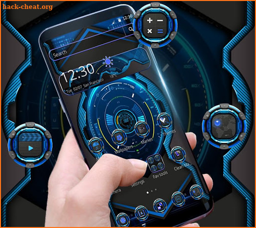 Blue Tech Dash Board Theme screenshot