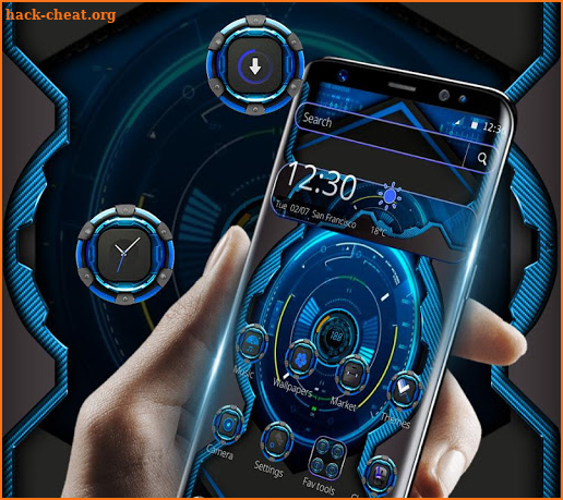Blue Tech Dash Board Theme screenshot