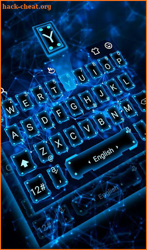 Blue Tech Keyboard Theme screenshot