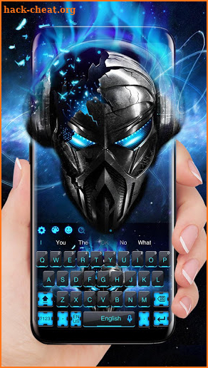 Blue Tech Metallic Skull keyboard screenshot
