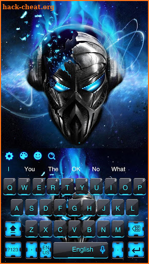 Blue Tech Metallic Skull keyboard screenshot