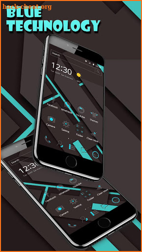 Blue Technology Black Business Theme screenshot