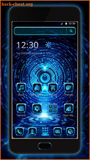 Blue technology theme screenshot