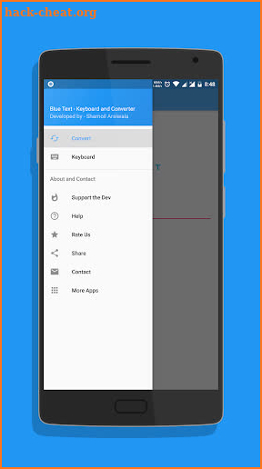 Blue Text - Keyboard + Converter screenshot