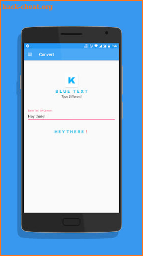 Blue Text - Keyboard + Converter screenshot